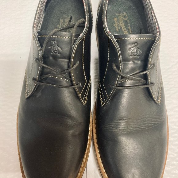Original Penguin Black Leather Waylon Oxford-Lace-up main image 7